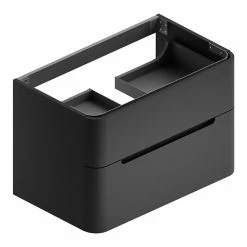 Castorama Meuble Sous Vasque à Suspendre Alba Noir Mat L. 84 X H. 55 X P. 50,5 Cm