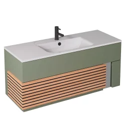 Castorama Meuble Sous Vasque à Suspendre Archi Fougère Mat 120 Cm + Plan Vasque En Céramyl