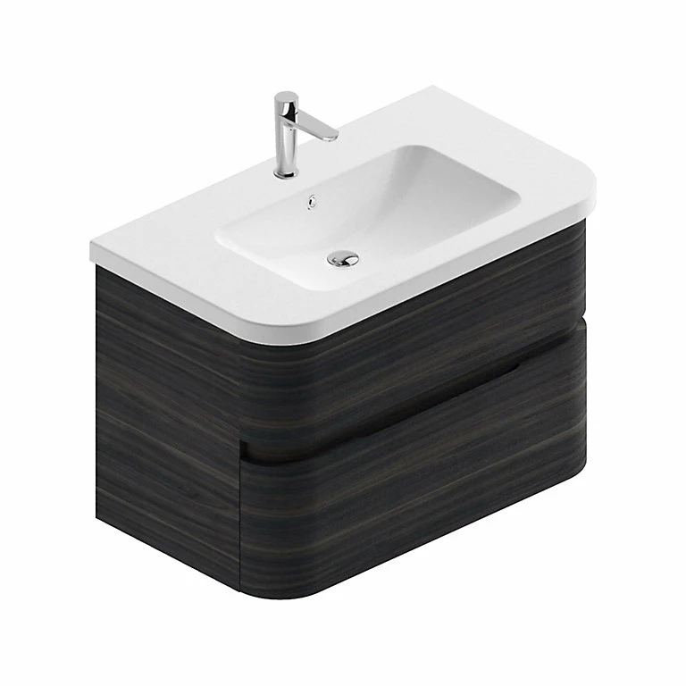 Castorama Meuble Sous Vasque à Suspendre Cooke & Lewis Voluto Aspect Noyer Foncé 85 Cm + Plan Vasque En Résine Blanc 3 Castorama Meuble Sous Vasque à Suspendre Cooke & Lewis Voluto Aspect Noyer Foncé 85 Cm + Plan Vasque En Résine Blanc