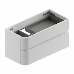 Castorama Meuble Sous Vasque à Suspendre Cooke & Lewis Voluto Blanc Version Gauche 105 Cm