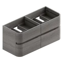 Castorama Meuble Sous Vasque à Suspendre Cooke & Lewis Voluto Bois Grisé 4 Tiroirs 120 Cm