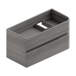 Castorama Meuble Sous Vasque à Suspendre Cooke & Lewis Voluto Bois Grisé Version Droite 105 Cm