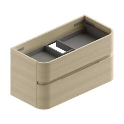 Castorama Meuble Sous Vasque à Suspendre Cooke & Lewis Voluto Décor Chêne Clair Version Centrale 105 Cm