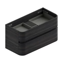 Castorama Meuble Sous Vasque à Suspendre Cooke & Lewis Voluto Décor Noyer Foncé Version Centrale 105 Cm