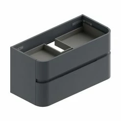 Castorama Meuble Sous Vasque à Suspendre Cooke & Lewis Voluto Gris Anthracite Version Centrale 105 Cm