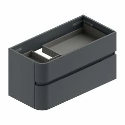 Castorama Meuble Sous Vasque à Suspendre Cooke & Lewis Voluto Gris Anthracite Version Gauche 105 Cm