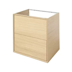 Castorama Meuble Sous Vasque à Suspendre GoodHome Avela Placage Chêne 60 Cm