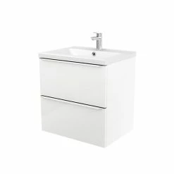 Castorama Meuble Sous Vasque à Suspendre GoodHome Imandra Blanc 60 Cm + Plan Vasque Nira