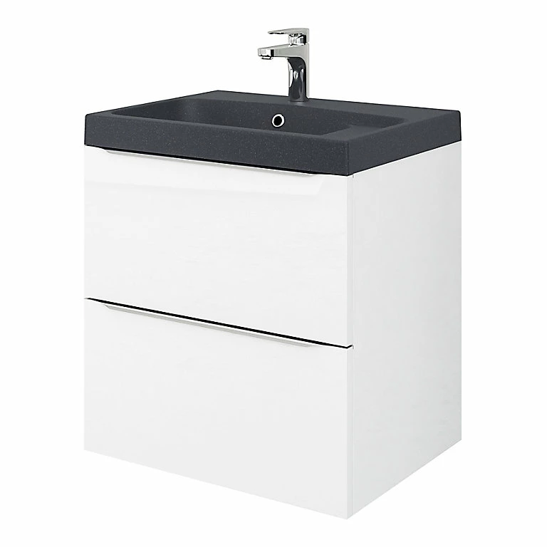 Castorama Meuble Sous Vasque à Suspendre GoodHome Imandra Blanc 60 Cm + Plan Vasque Noir GoodHome Mila 60 Cm 3 Castorama Meuble Sous Vasque à Suspendre GoodHome Imandra Blanc 60 Cm + Plan Vasque Noir GoodHome Mila 60 Cm