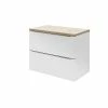Castorama Meuble Sous Vasque à Suspendre GoodHome Imandra Blanc 80 Cm + Plan De Toilette Hartland 183 Cm (à Redécouper)