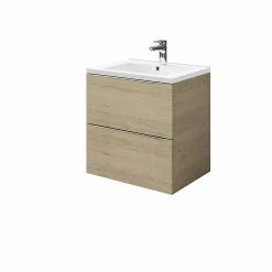 Castorama Meuble Sous Vasque à Suspendre GoodHome Imandra Bois 60 Cm + Plan Vasque Nira