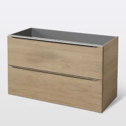 Castorama Meuble Sous Vasque à Suspendre GoodHome Imandra Bois Chêne 100 Cm