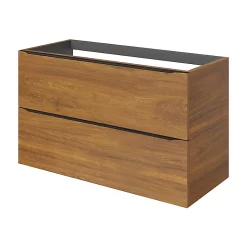 Castorama Meuble Sous Vasque à Suspendre GoodHome Imandra Décor Noyer L. 100 X H. 60 X P. 45 Cm