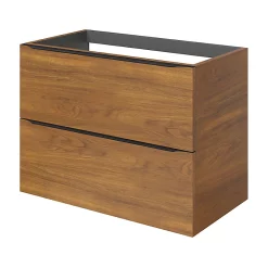 Castorama Meuble Sous Vasque à Suspendre GoodHome Imandra Décor Noyer L. 80 X H. 60 X P. 45 Cm