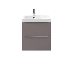 Castorama Meuble Sous Vasque à Suspendre GoodHome Imandra Gris Taupé 60 Cm + Plan Vasque Mila