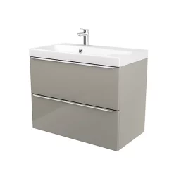 Castorama Meuble Sous Vasque à Suspendre GoodHome Imandra Taupe 80 Cm + Plan Vasque Mila