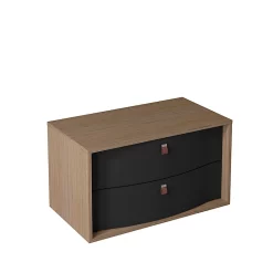 Castorama Meuble Sous Vasque à Suspendre Havana Noir Mat 2 Tiroirs 90 Cm