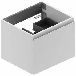 Castorama Meuble Sous Vasque à Suspendre Pura Blanc 60 Cm + Plan Vasque En Résine Blanc Pura 60 Cm