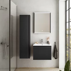 Castorama Meuble Sous Vasque à Suspendre Pura Noir 60 Cm