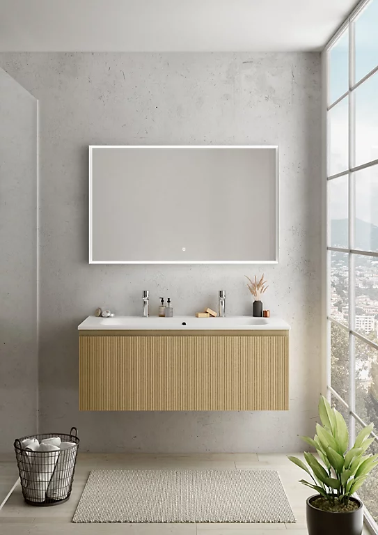 Castorama Meuble Sous Vasque à Suspendre Pura Placage Chêne Clair Strié 120 Cm + Plan Vasque En Résine Blanc Mat 3 Castorama Meuble Sous Vasque à Suspendre Pura Placage Chêne Clair Strié 120 Cm + Plan Vasque En Résine Blanc Mat