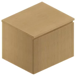 Castorama Meuble Sous Vasque à Suspendre Pura Placage Chêne Clair Strié 60 Cm + Plan De Toilette