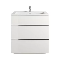 Castorama Meuble Sous Vasque Blanc Laqué Pamili 80 Cm