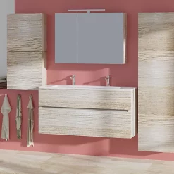 Castorama Meuble Sous Vasque Calao Aspect Chêne Clair 120 Cm