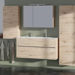 Castorama Meuble Sous Vasque Chêne Artisan 2 Tiroirs Calao 120 Cm