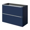 Castorama Meuble Sous Vasque Faible Profondeur à Suspendre GoodHome Imandra Bleu Nuit Mat L. 80 X H. 60 X P. 36 Cm