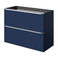 Castorama Meuble Sous Vasque Faible Profondeur à Suspendre GoodHome Imandra Bleu Nuit Mat L. 80 X H. 60 X P. 36 Cm