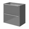 Castorama Meuble Sous Vasque Faible Profondeur à Suspendre GoodHome Imandra Gris Brillant L. 60 X H. 60 X P. 36 Cm