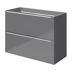 Castorama Meuble Sous Vasque Faible Profondeur à Suspendre GoodHome Imandra Gris Brillant L. 80 X H. 60 X P. 36 Cm