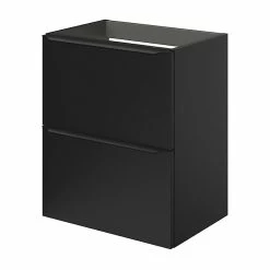 Castorama Meuble Sous Vasque Faible Profondeur à Suspendre GoodHome Imandra Noir Mat L. 50 X H. 60 X P. 36 Cm