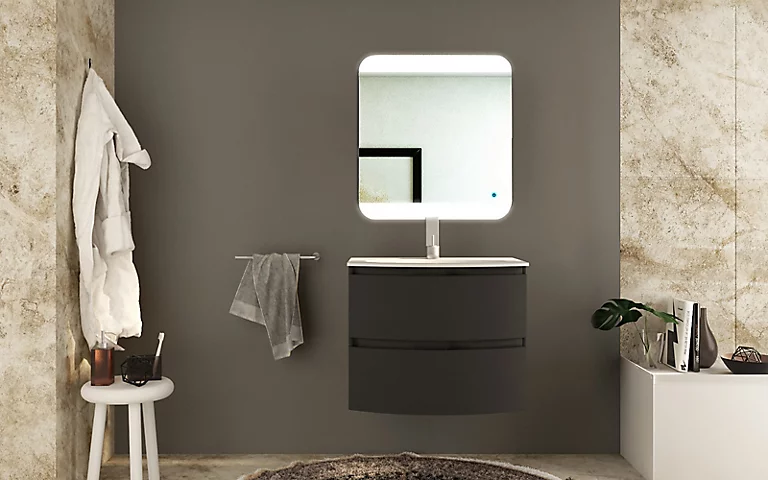 Castorama Meuble Sous-vasque Graphite Vague 70 Cm + Plan Vasque En Résine 3 Castorama Meuble Sous-vasque Graphite Vague 70 Cm + Plan Vasque En Résine