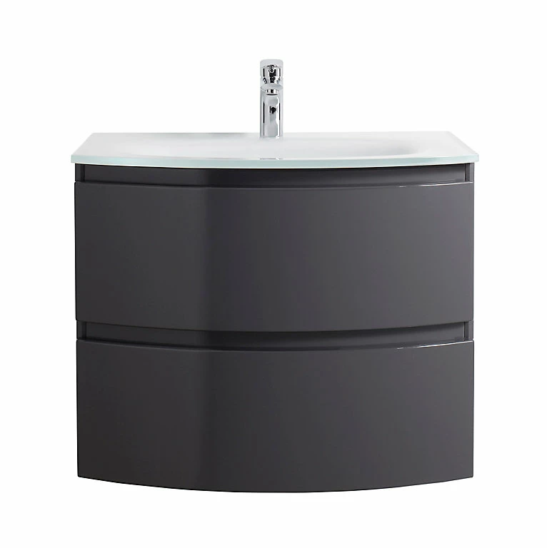 Castorama Meuble Sous-vasque Gris Anthracite Vague 70 Cm + Plan Vasque En Résine 3 Castorama Meuble Sous-vasque Gris Anthracite Vague 70 Cm + Plan Vasque En Résine