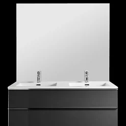 Castorama Meuble Sous Vasque Pamili Gris 120 Cm + Plan Vasque En Résine