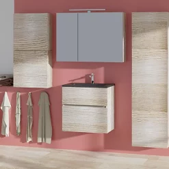 Castorama Miroir éclairant Aspect Chêne Clair Calao 90 Cm