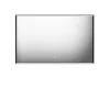 Castorama Miroir éclairant LED Cadre Noir Pura H. 75 X L. 120 Cm