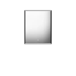 Castorama Miroir éclairant LED Cadre Noir Pura H. 75 X L. 60 Cm