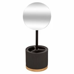 Castorama Miroir Grossissant Avec Pot Organiseur à Maquillage Modern Charbon
