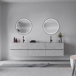 Castorama Miroir Led Naos Black 70 Cm, MPGlass