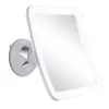 Castorama Miroir Lumineux à Ventouse éclairage LED Carré MPGlass Coloris Blanc Et Gris L.16 X L.16 Cm