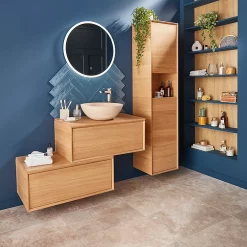 Castorama Miroir Lumineux éclairage LED Rond MPGlass Bishop Coloris Argent Ø60 Cm