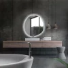 Castorama Miroir Lumineux éclairage LED Rond MPGlass Onde Coloris Argent Ø100 Cm