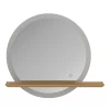 Castorama Miroir Lumineux Mural Rond Pour Salle De Bain LED 30 W Avec Tablette Bois GoodHome Avela IP44