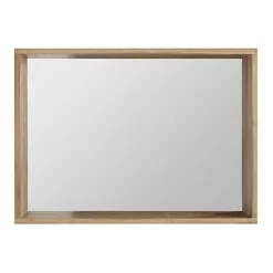 Castorama Miroir Non Lumineux Rectangulaire Harmon Coloris Chêne Massif L.90 X P.13 X H.65 Cm