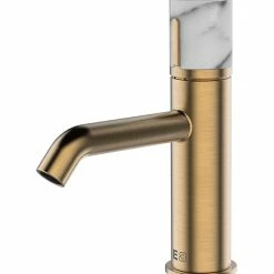 Castorama Mitigeur De Lavabo Cuivre Et Marbre Blanc Essebagno Manopola