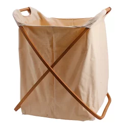 Castorama Panier à Linge Allibert Selly 72 Litres En Textile Coloris Blanc L.45 X L.35 X H.58 Cm