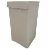 Castorama Panier à Linge GoodHome Drina Capacité 52 Litres Coloris Taupe En Polyester Et PP L.30 X L. 30 X H.58 Cm