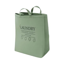 Castorama Panier à Linge GoodHome Elland Capacité 50 Litres Coloris Thé Vert En Coton L.40 X L.25 X H.53 Cm